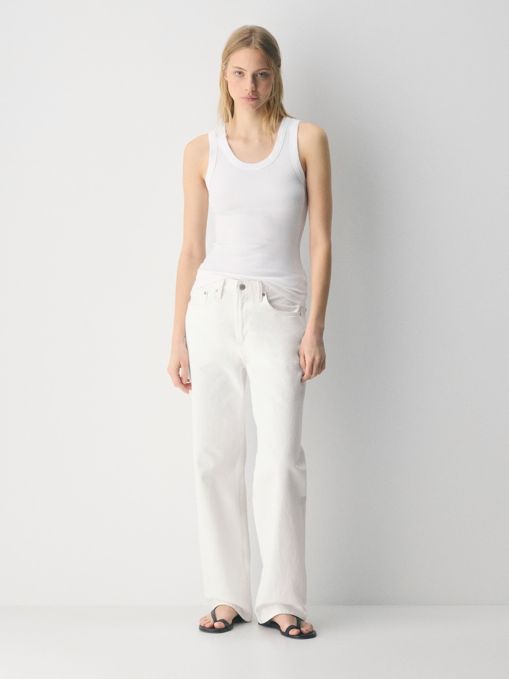Denim Forum NWT The 90s Iggy Lo-Rise Baggy Jean White Denim Aritzia